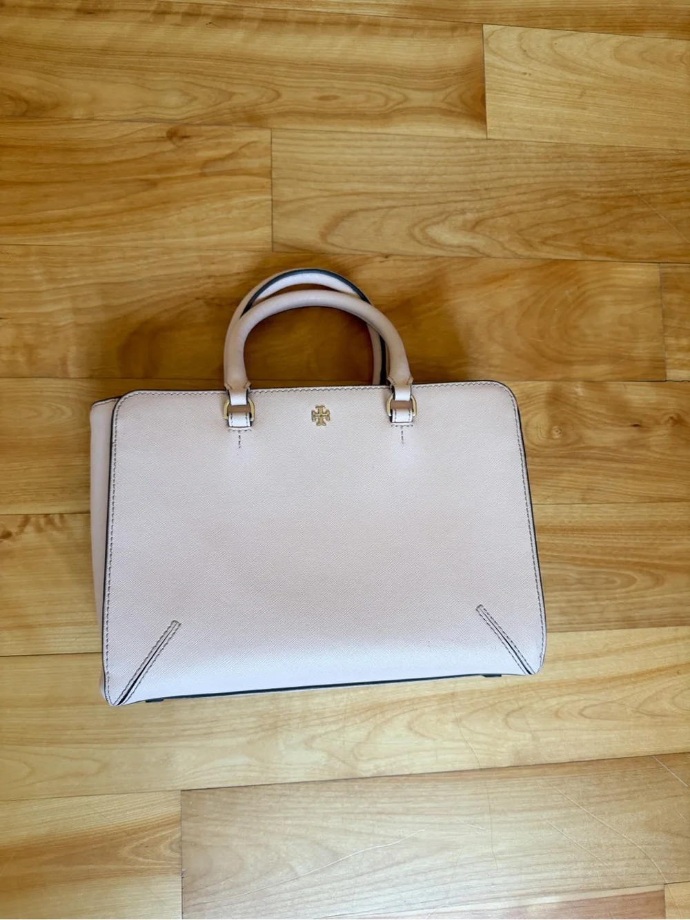 Tory Burch Blush Pink Robinson Satchel with Gold Hardware